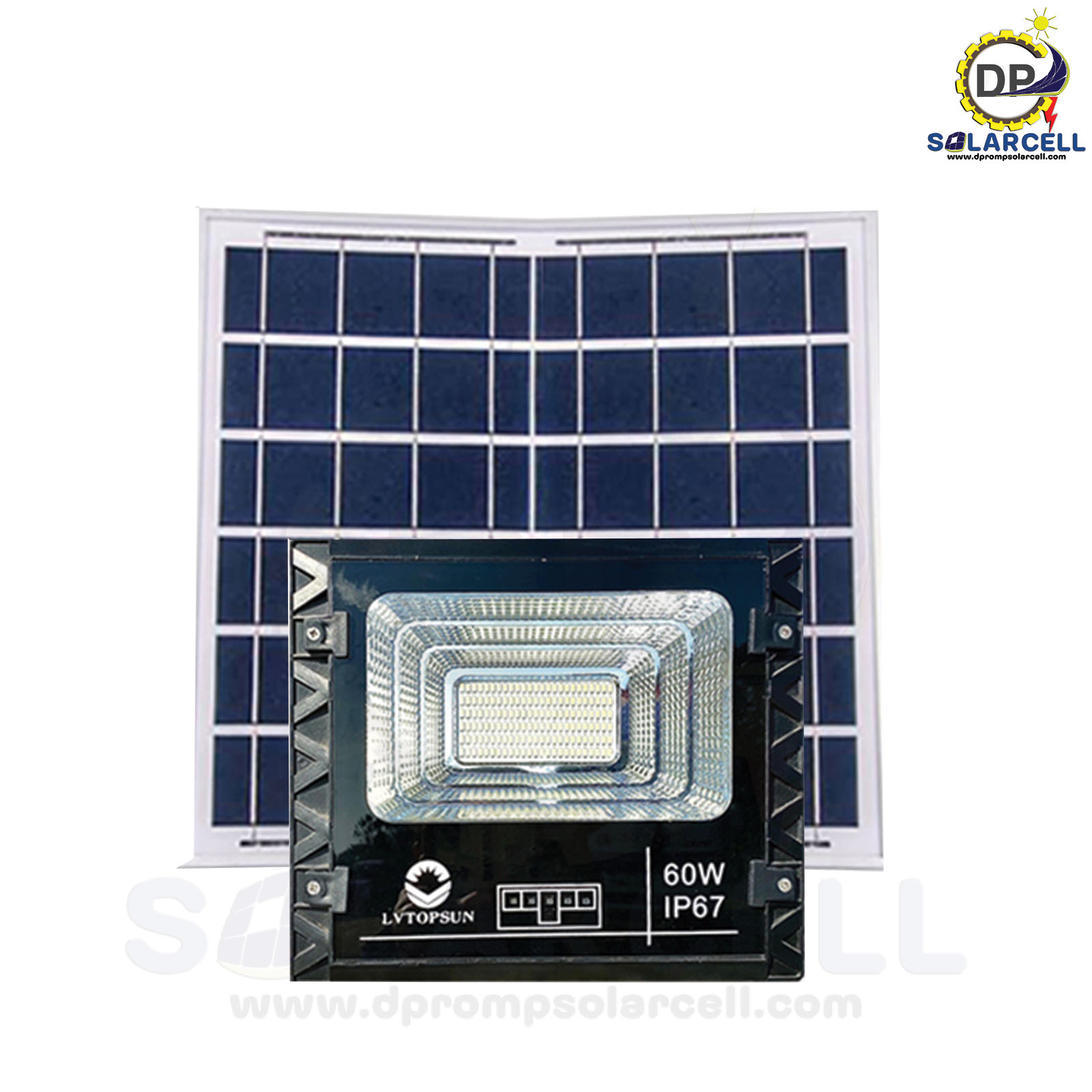 สปอร์ตไลท์โซล่าร์เซลล์ LVTOPSUN POWER 60W 