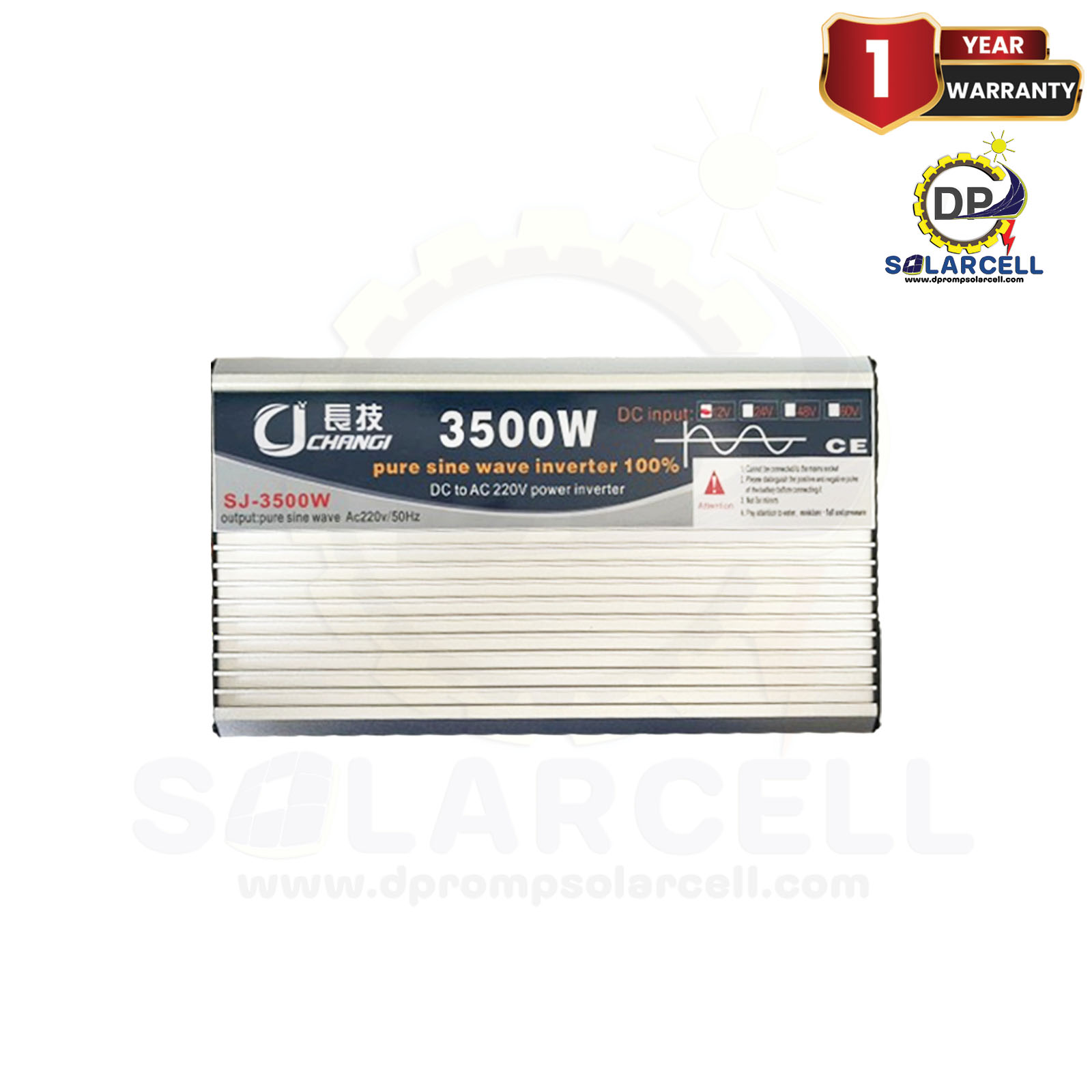 INVERTER CJ Puresine wave 3500W 12V (ประกัน 1ปี)